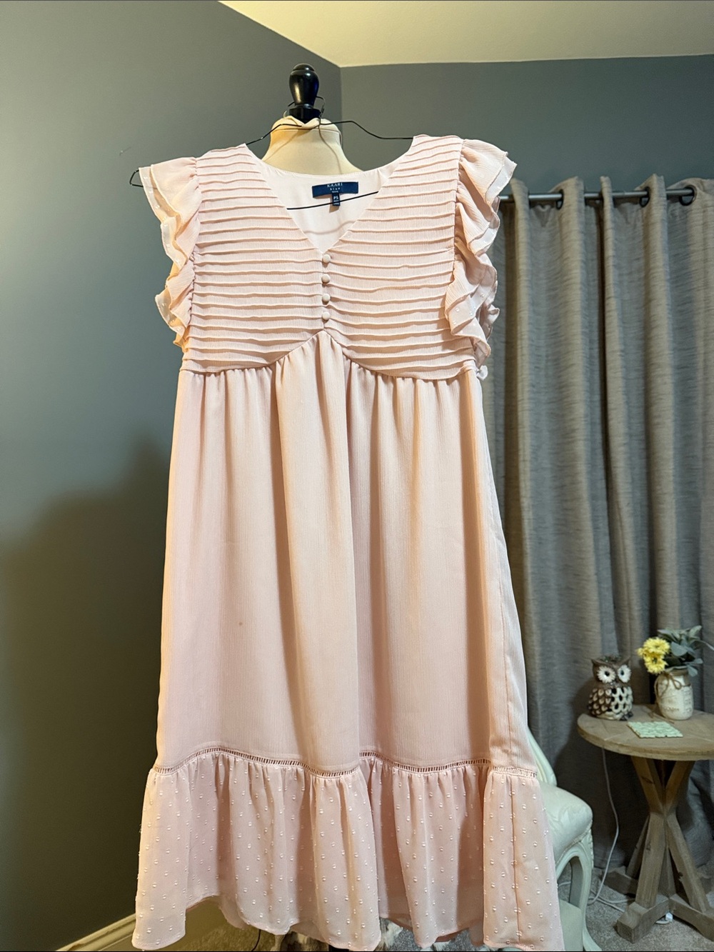 Elegant Pink Ruffle Dress